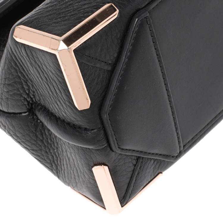 Pre Owned Alexander Wang Black Leather Mini Marion Prisma Shoulder Bag