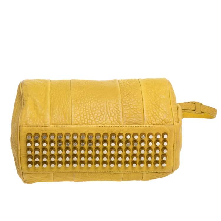 Pre Owned Alexander Wang Yellow Leather Rocco Duffle Bag