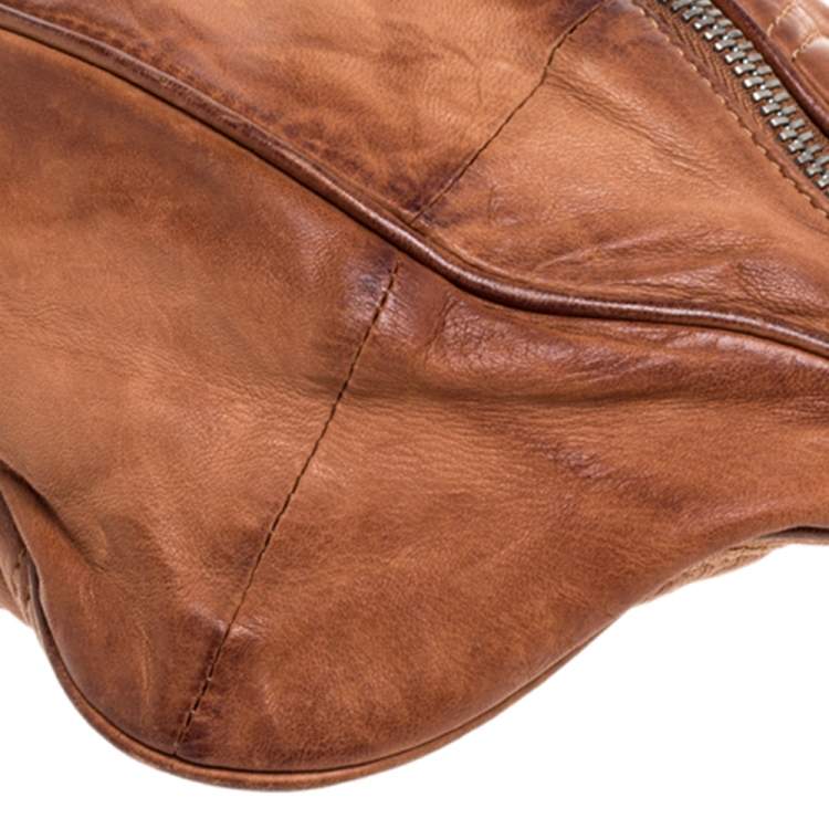 Pre Owned Alexander Wang Brown Leather Brady Football Clutch