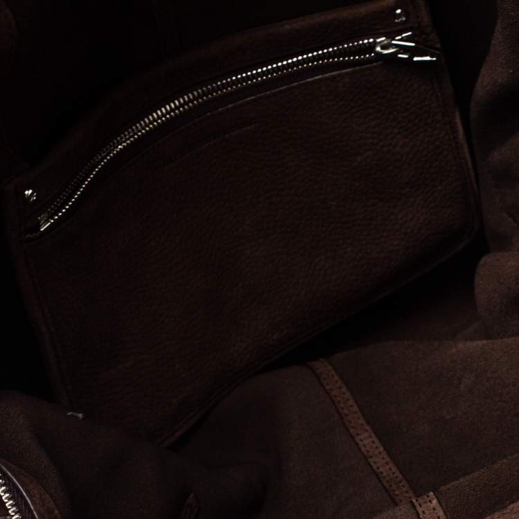 Pre Owned Alexander Wang Dark Brown Nubuck Leather Emile Satchel