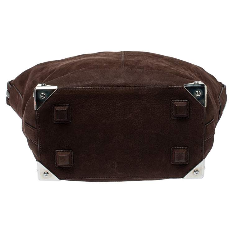 Pre Owned Alexander Wang Dark Brown Nubuck Leather Emile Satchel