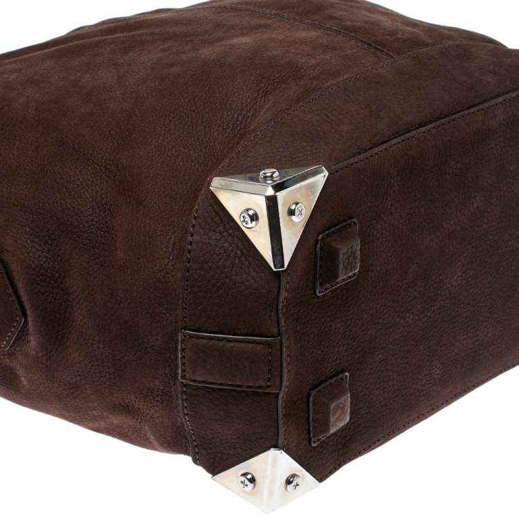 Pre Owned Alexander Wang Dark Brown Nubuck Leather Emile Satchel