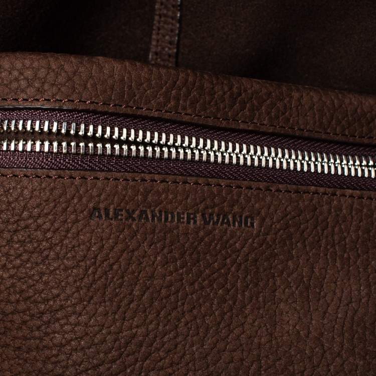 Pre Owned Alexander Wang Dark Brown Nubuck Leather Emile Satchel