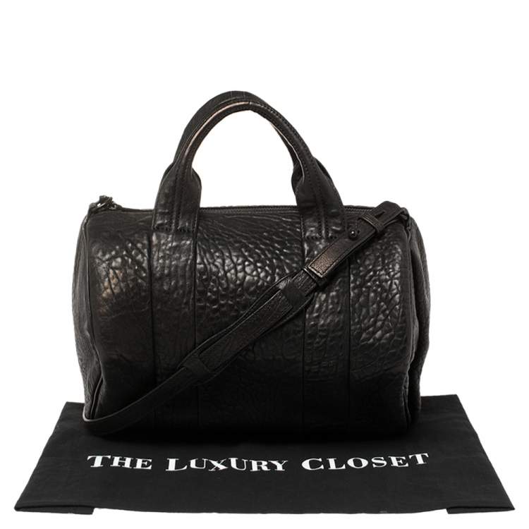 Pre Owned Alexander Wang Black Leather Rocco Duffle Bag