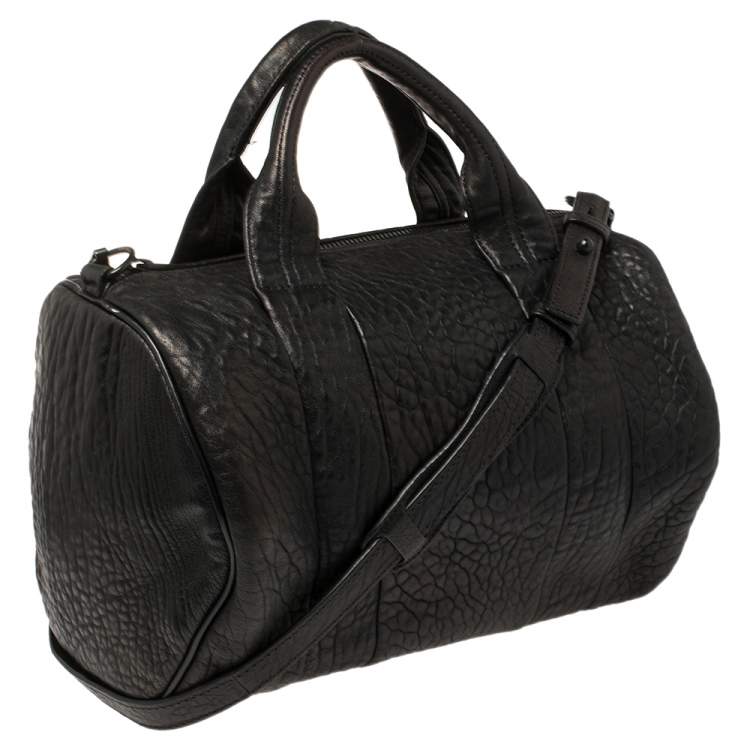 Pre Owned Alexander Wang Black Leather Rocco Duffle Bag