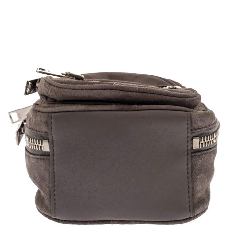 Pre Owned Alexander Wang Grey Leather and Suede Mini Attica Crossbody Bag