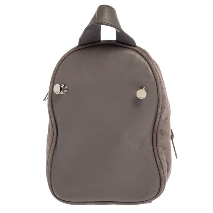 Pre Owned Alexander Wang Grey Leather and Suede Mini Attica Crossbody Bag
