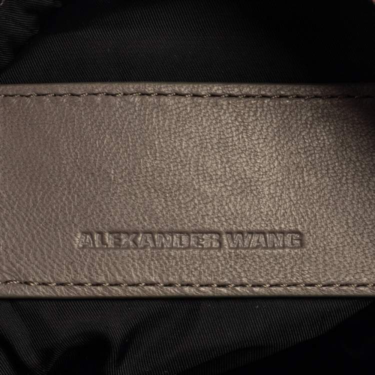 Pre Owned Alexander Wang Grey Leather and Suede Mini Attica Crossbody Bag