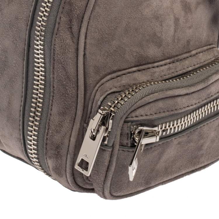 Pre Owned Alexander Wang Grey Leather and Suede Mini Attica Crossbody Bag