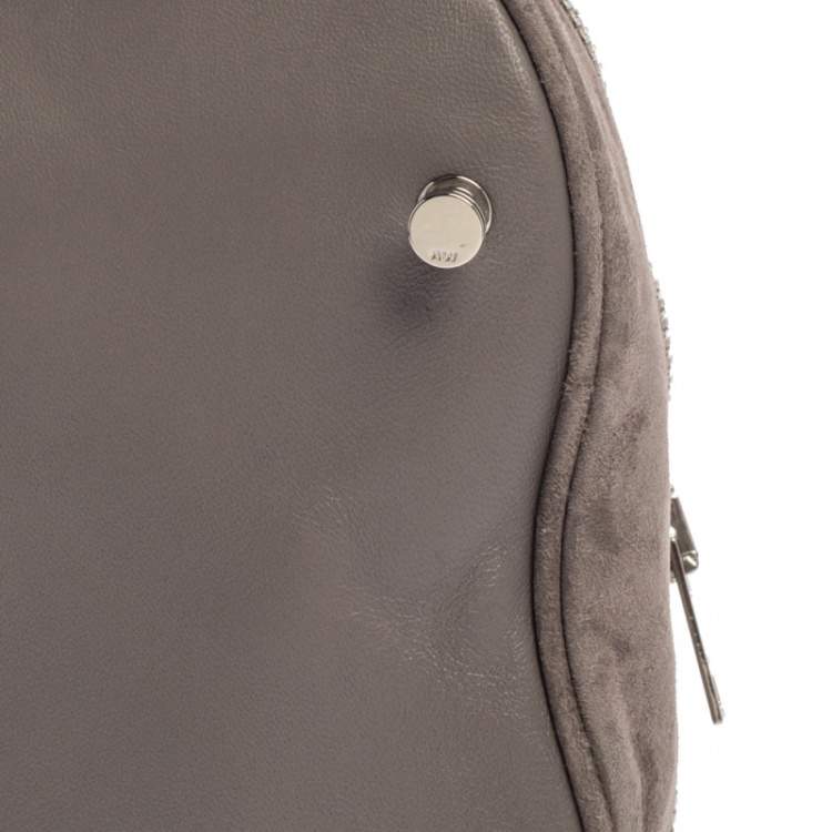 Pre Owned Alexander Wang Grey Leather and Suede Mini Attica Crossbody Bag