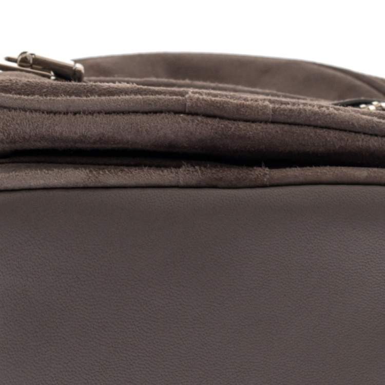 Pre Owned Alexander Wang Grey Leather and Suede Mini Attica Crossbody Bag