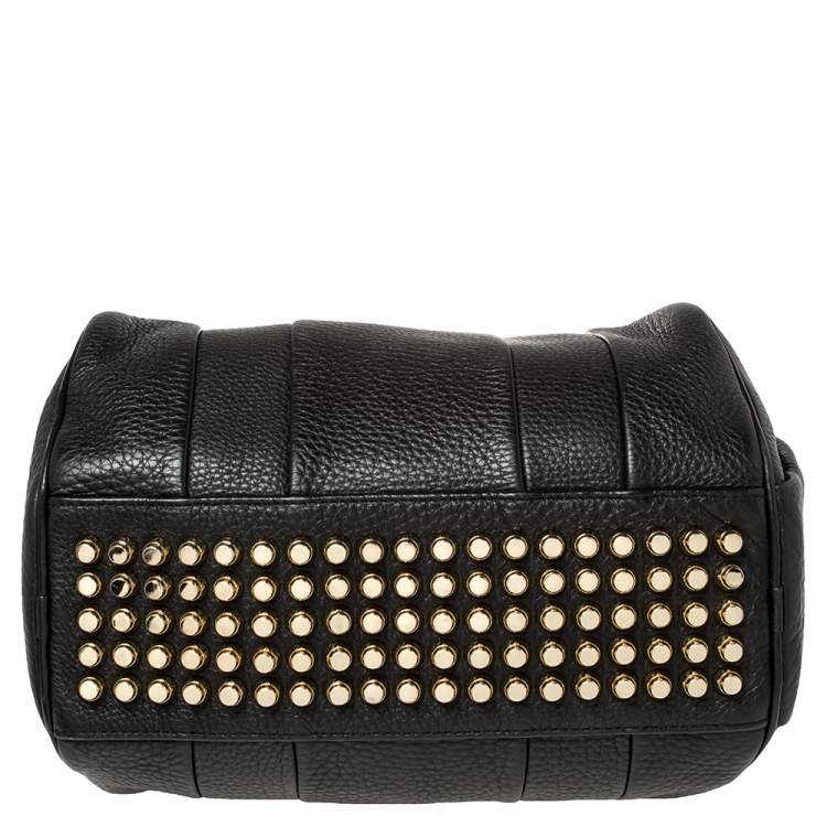 Pre Owned Alexander Wang Black Textured Leather Rocco Duffel Bag