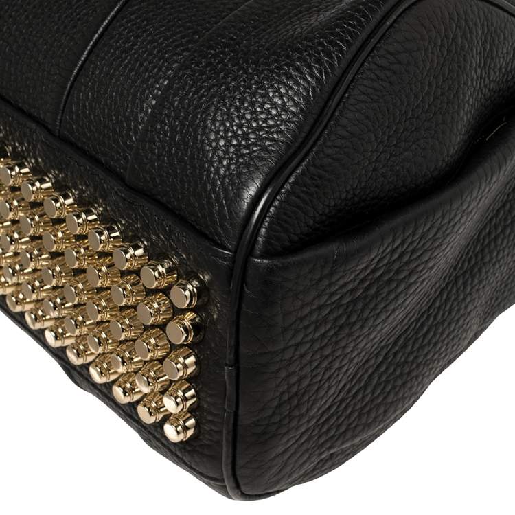 Pre Owned Alexander Wang Black Textured Leather Rocco Duffel Bag