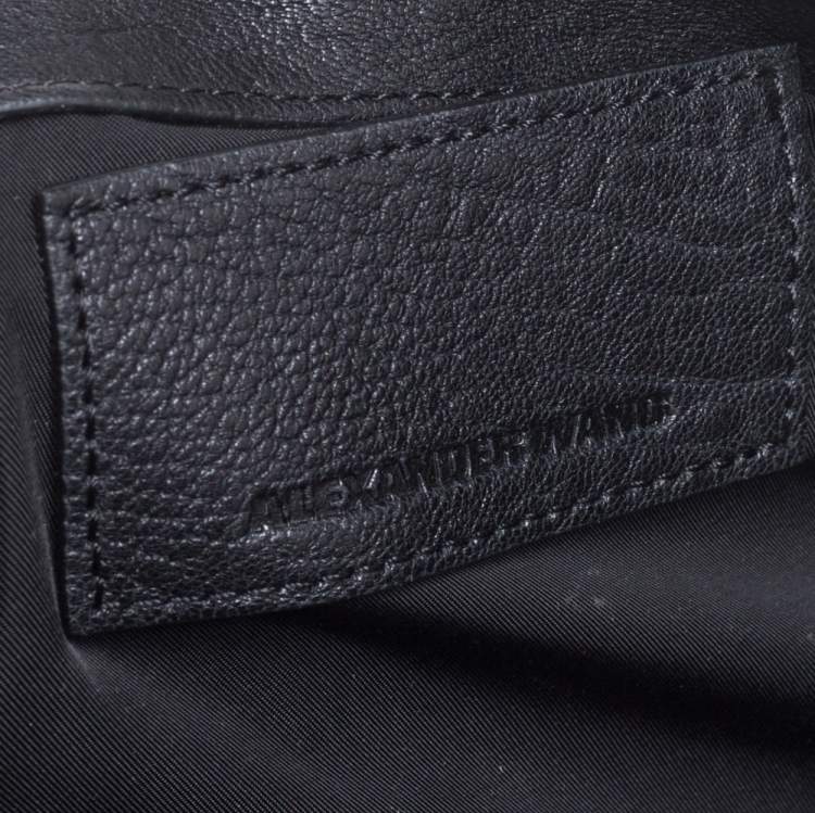 Pre Owned Alexander Wang Black Pebbled Leather Rocco Duffle Bag