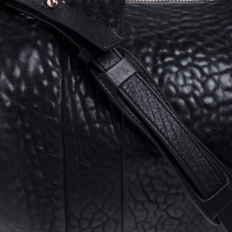 Pre Owned Alexander Wang Black Pebbled Leather Rocco Duffle Bag