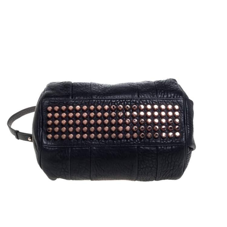 Pre Owned Alexander Wang Black Pebbled Leather Rocco Duffle Bag