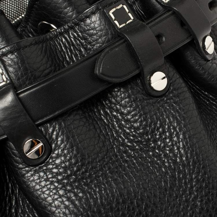 Pre Owned Alexander Wang Black Textured Leather Diego Bucket Bag