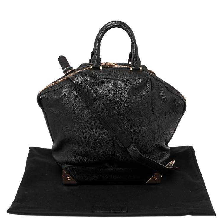 Pre Owned Alexander Wang Black Leather Small Emile Satchel