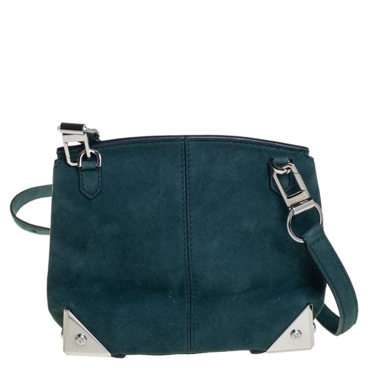 Pre Owned Alexander Wang Teal Blue Suede Marion Shoulder Bag