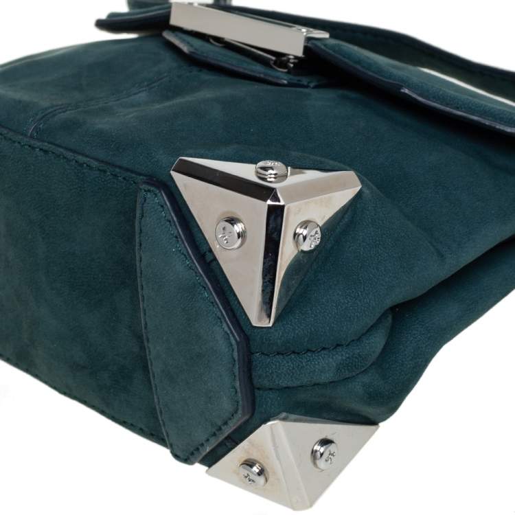 Pre Owned Alexander Wang Teal Blue Suede Marion Shoulder Bag