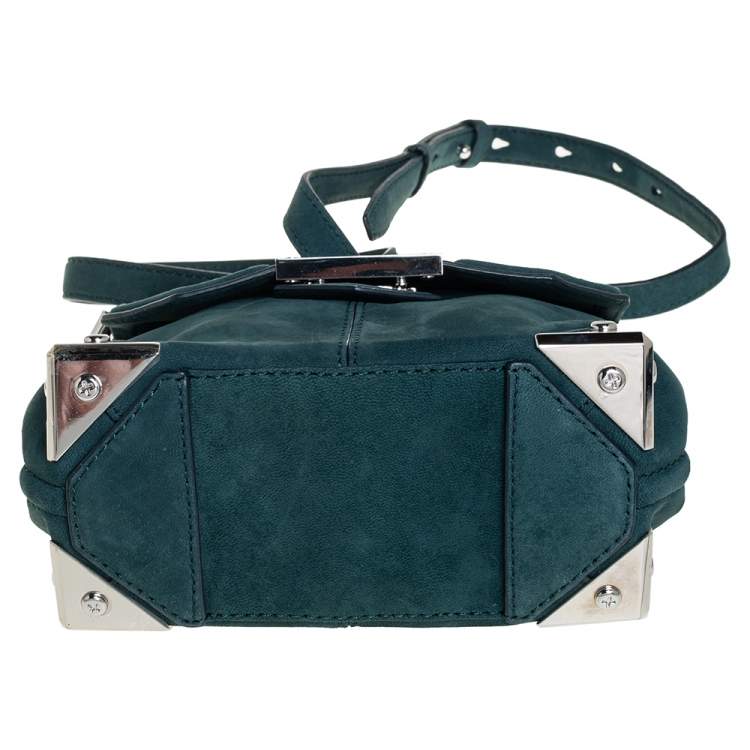 Pre Owned Alexander Wang Teal Blue Suede Marion Shoulder Bag