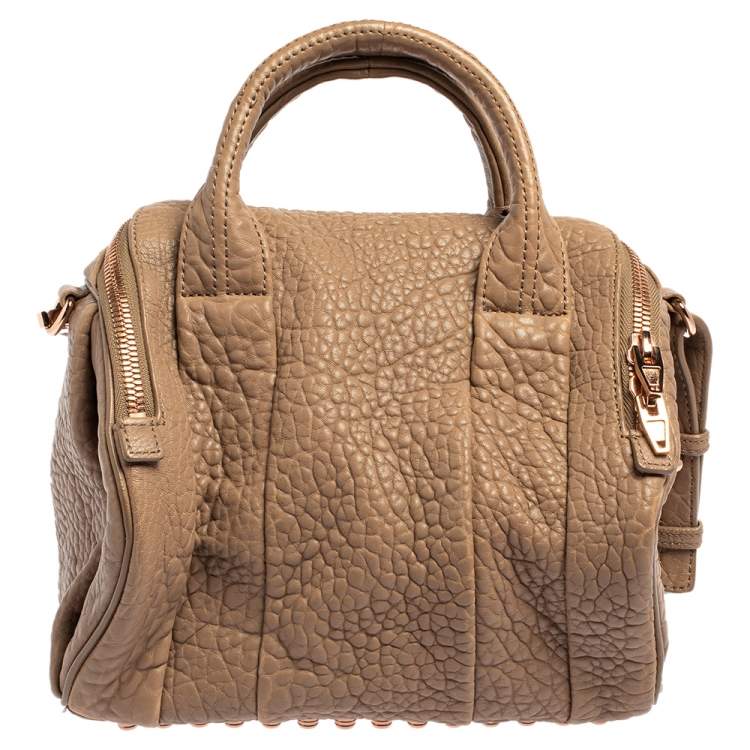 Pre Owned Alexander Wang Pink Pebbled Leather Small Rockie Satchel