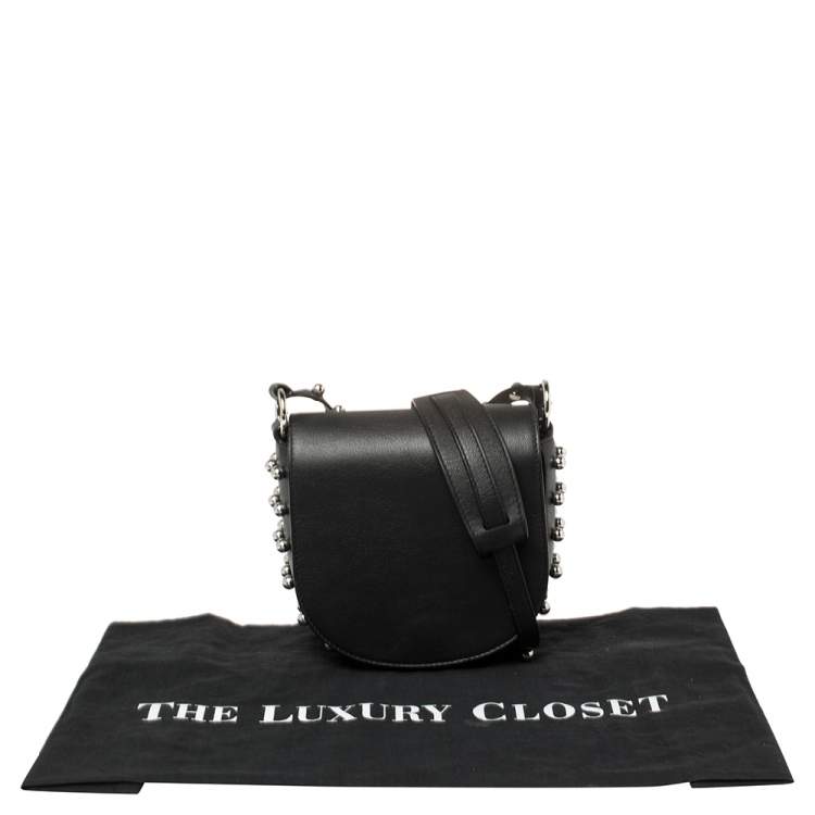 Pre Owned Alexander Wang Black Mini Lia Studded Crossbody Bag
