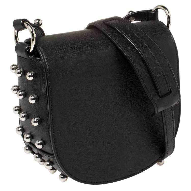 Pre Owned Alexander Wang Black Mini Lia Studded Crossbody Bag