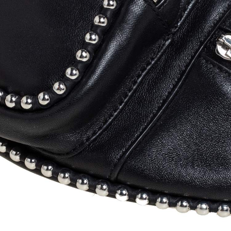 Pre Owned Alexander Wang Black Leather Studded Attica Belt Bag