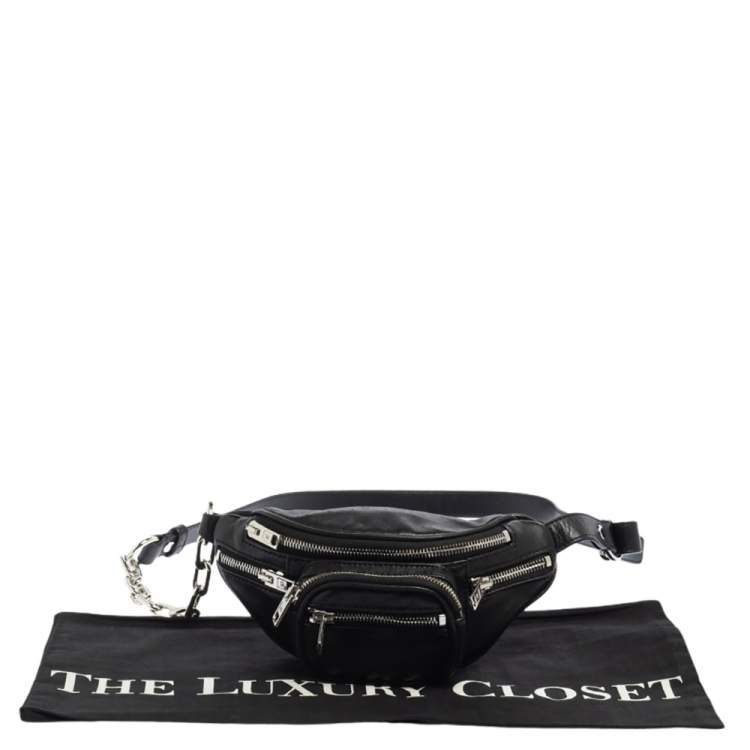 Pre Owned Alexander Wang Black Leather Mini Attica Belt Bag