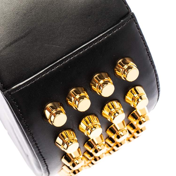 Pre Owned Alexander Wang Black Leather Studded Lia Shoulder Bag