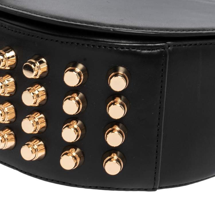 Pre Owned Alexander Wang Black Leather Studded Lia Shoulder Bag