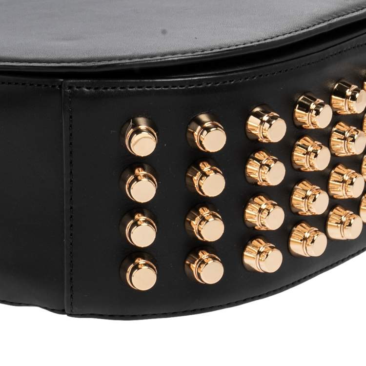 Pre Owned Alexander Wang Black Leather Studded Lia Shoulder Bag