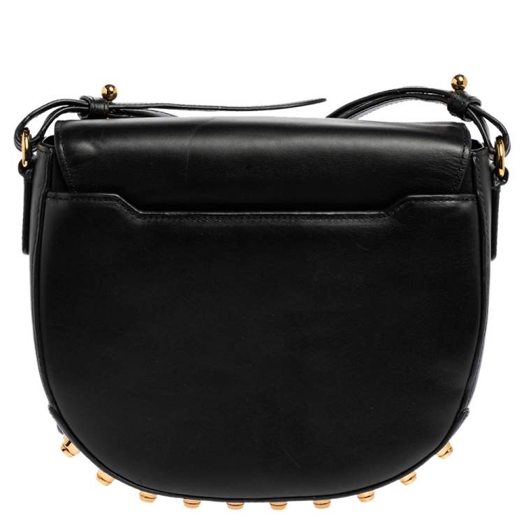 Pre Owned Alexander Wang Black Leather Studded Lia Shoulder Bag