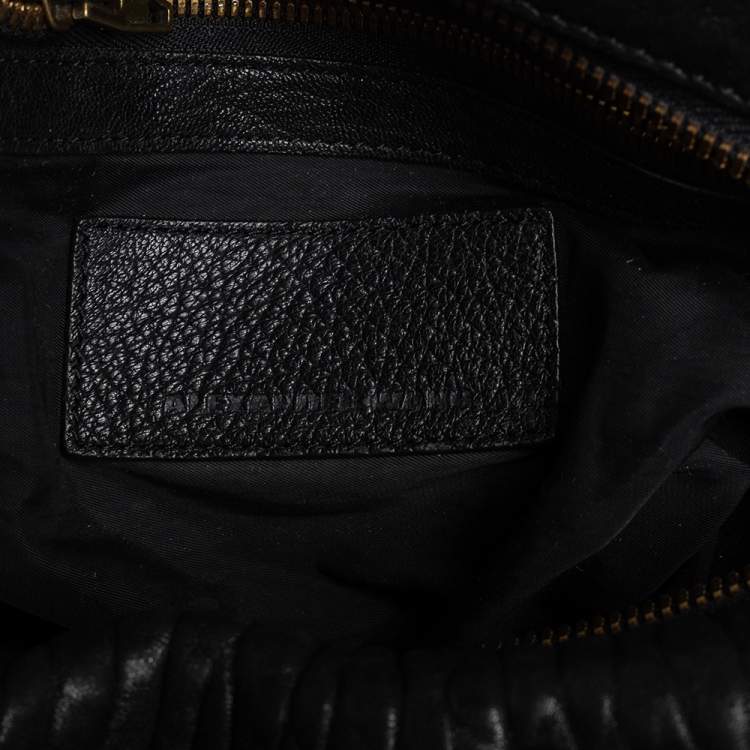Pre Owned Alexander Wang Black Pebbled Leather Rocco Duffle Bag