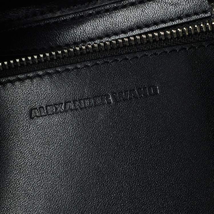 Pre Owned Alexander Wang Black Leather Genesis Box Chain Tote