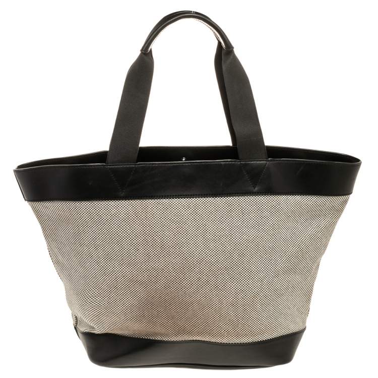 Pre Owned Alexander Wang Grey/Black Canvas and Leather Paneled Tote