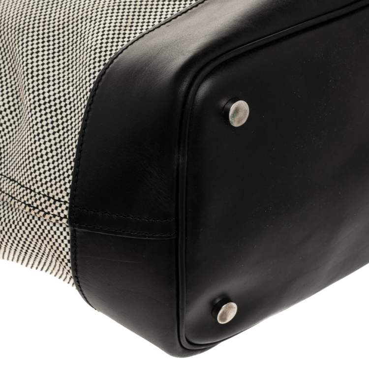 Pre Owned Alexander Wang Grey/Black Canvas and Leather Paneled Tote
