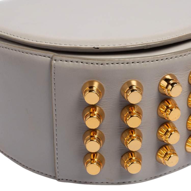 Pre Owned Alexander Wang Grey Leather Studded Lia Shoulder Bag