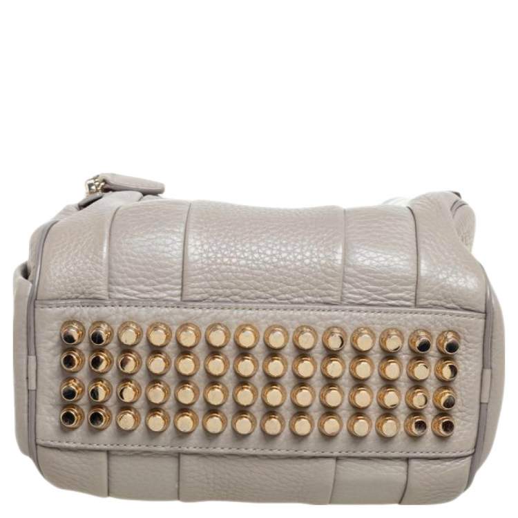 Pre Owned Alexander Wang Grey Textured Leather Rocco Duffel Bag