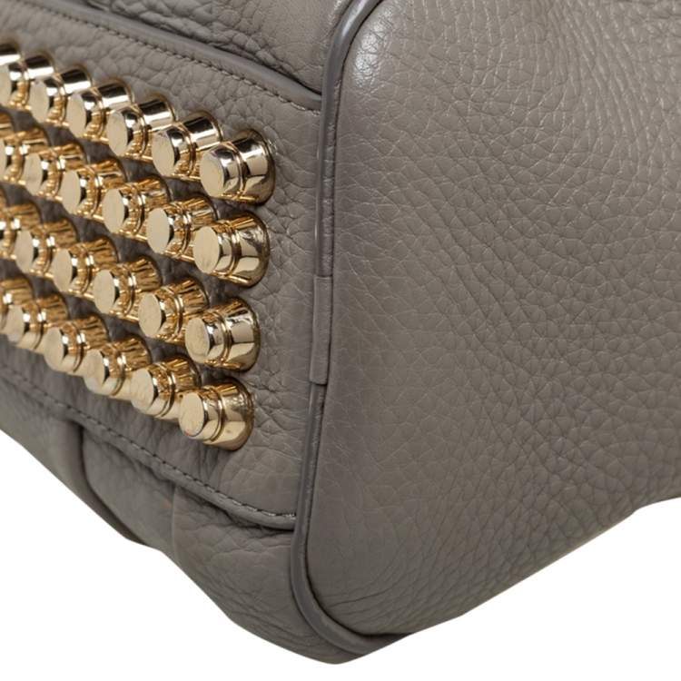 Pre Owned Alexander Wang Grey Textured Leather Rocco Duffel Bag