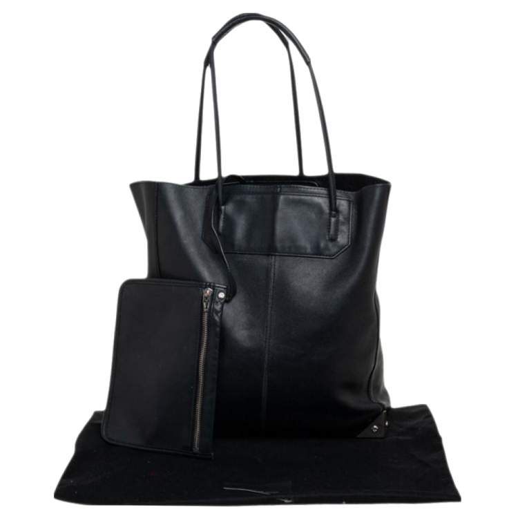 Pre Owned Alexander Wang Black Soft Leather Prisma Tote