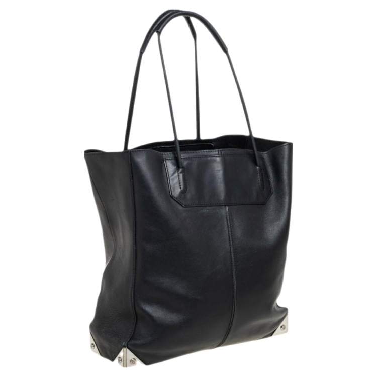 Pre Owned Alexander Wang Black Soft Leather Prisma Tote