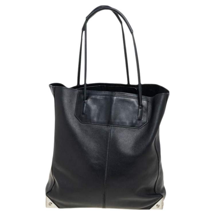 Pre Owned Alexander Wang Black Soft Leather Prisma Tote