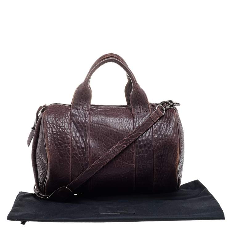 Pre Owned Alexander Wang Burgundy Leather Rocco Satchel
