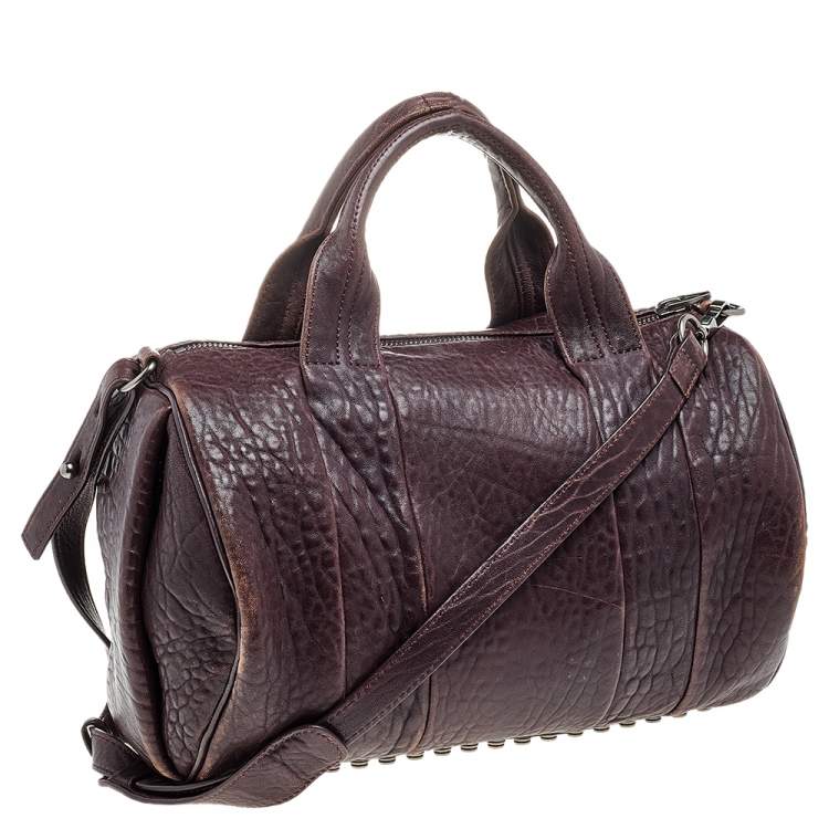 Pre Owned Alexander Wang Burgundy Leather Rocco Satchel