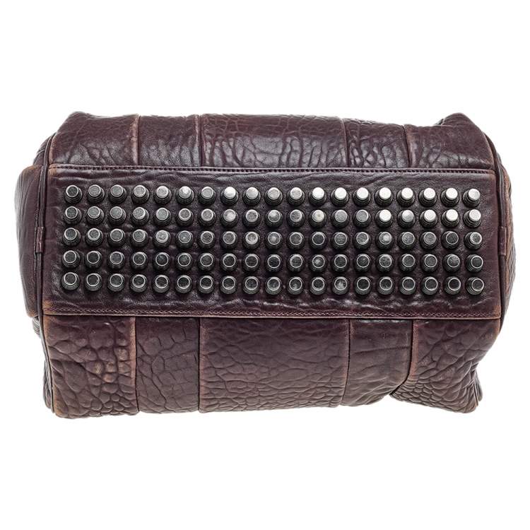 Pre Owned Alexander Wang Burgundy Leather Rocco Satchel