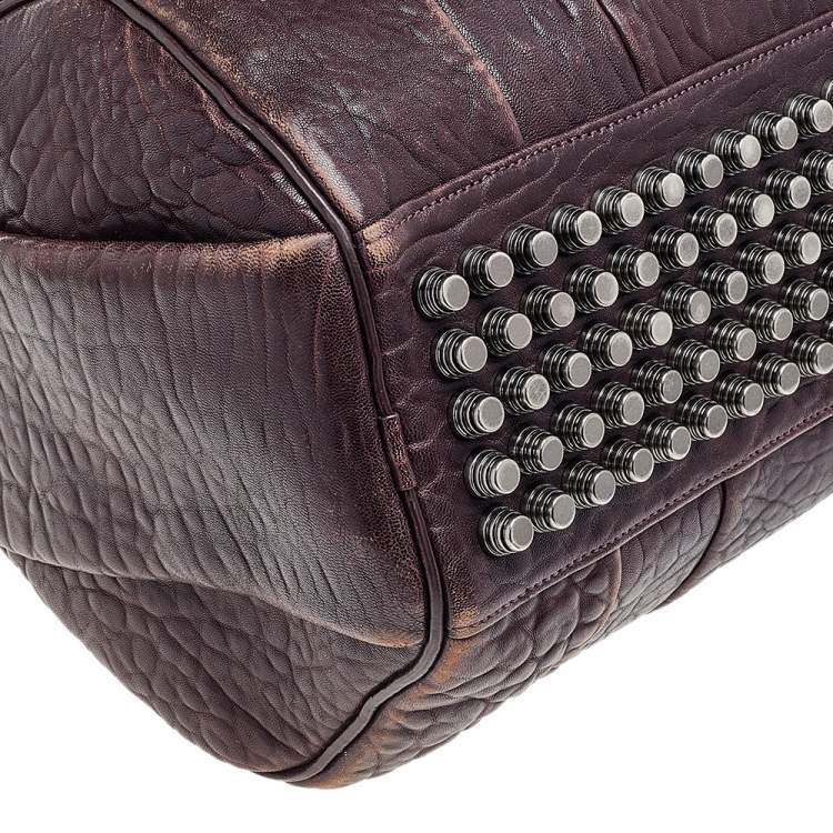Pre Owned Alexander Wang Burgundy Leather Rocco Satchel