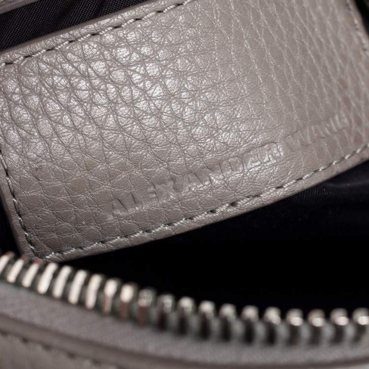 Pre Owned Alexander Wang Grey Pebbled Leather Rocco Duffle Bag
