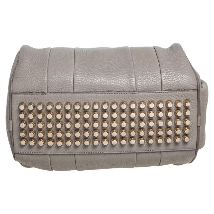 Pre Owned Alexander Wang Grey Pebbled Leather Rocco Duffle Bag